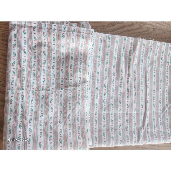 Three blue, red, and green candy cane and evergreen tree fabrics - Picture 3 of 9